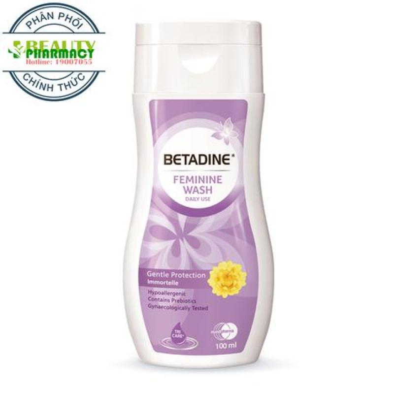 Dung Dịch Vệ Sinh Phụ Nữ Betadine Gentle Protect Immortelle 100ml (Tím) ( Tuýt) cao cấp