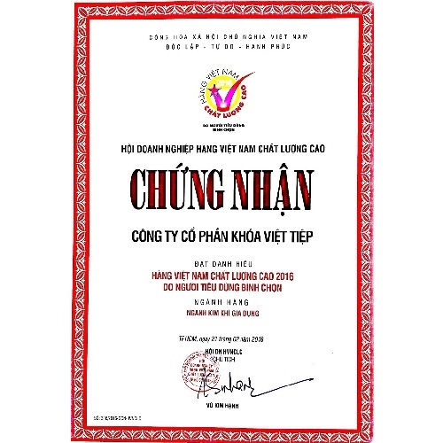 Khóa cửa treo Việt Tiệp đồng bấm 1466/45MB