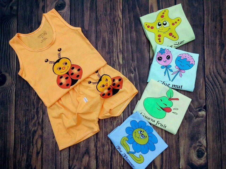 Set 5 bộ cotton bé trai/gái 12-22kg
