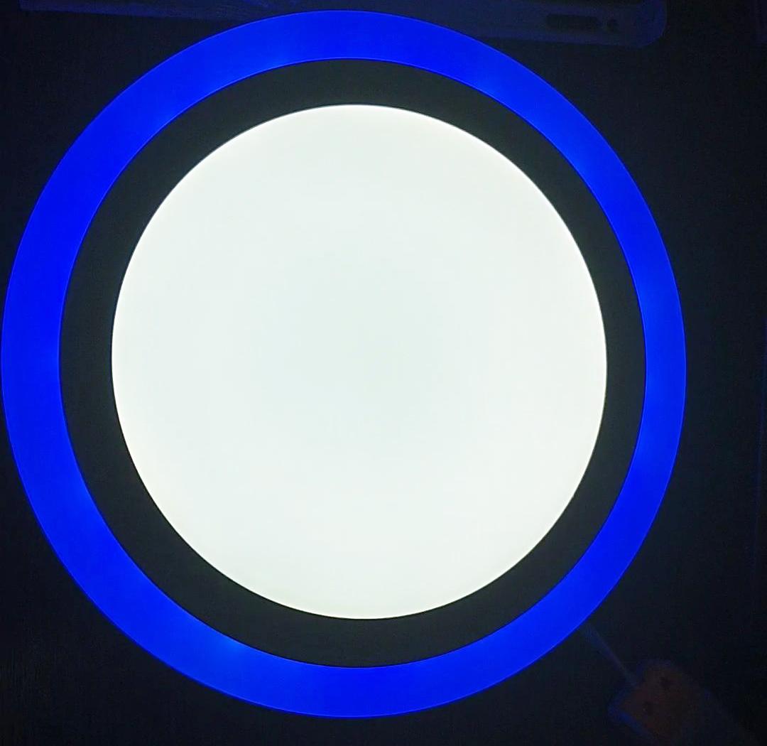 Đèn led nổi ốp trần 24w 3 chế độ trắng xanh dương