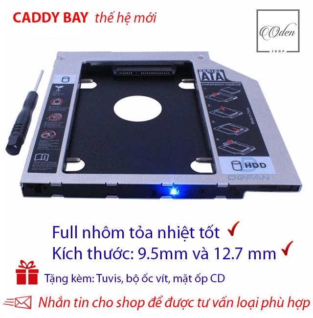 Khay gắn ổ Cứng SSD HDD thứ 2 cho laptop - Full nhôm