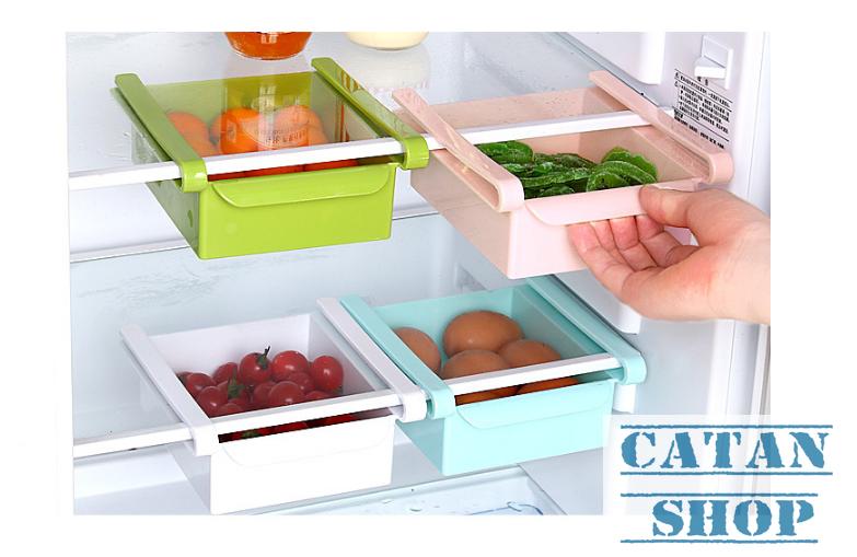 Combo 2 khay phụ, ngăn, khay kéo tủ lạnh nhựa, khay đựng đồ tiện dụng xinh xắn GD84-KTLNhua-2
