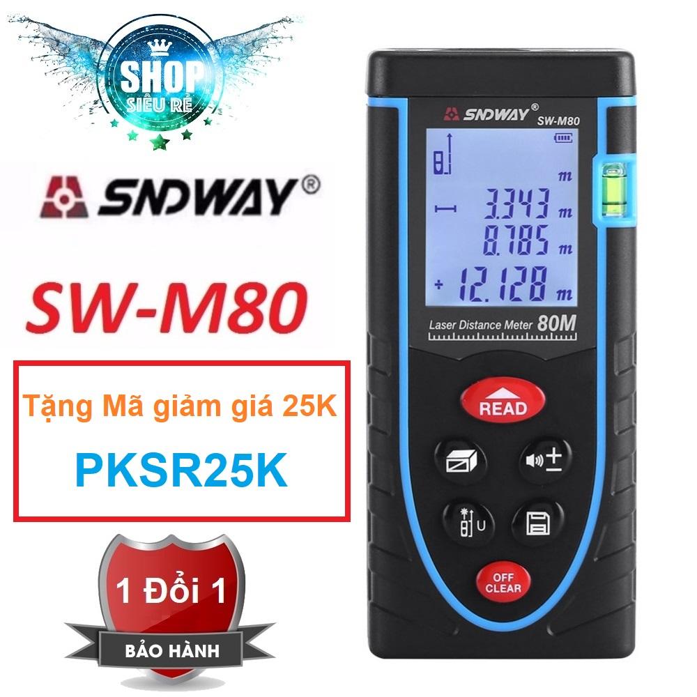 Thước đo khoảng cách bằng tia laser sndway sw-m80 cự ly 80m gx-866b