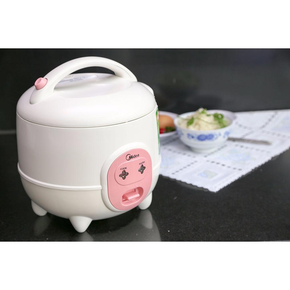 Nồi cơm điện midea mr-cm06sa 0.6l màu trắng - bảo hành 1 năm