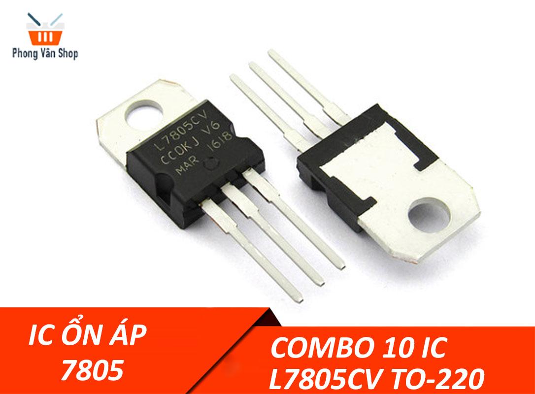 10 IC ổn áp 7805 L7805CV TO-220 5V 1.2A