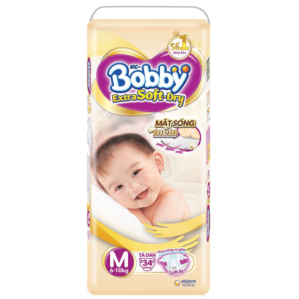 Tã dán bobby extra soft dry s40/ m34