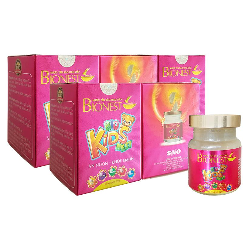 Yến sào cao cấp cho bé Bionest Kids 70ml bộ 5 lọ