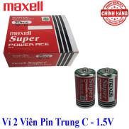 Bộ 2 viên Pin trung C R14P Maxell Super Power 1.5V - Maxell dùng cho bếp ga