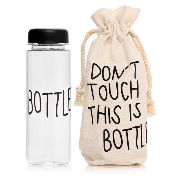 Bình nhựa đựng nước My Bottle 500ml kèm túi / Bình đựng nước detox, bình nước thể thao, bình nước nhựa trong suốt có túi dây rút đẹp kèm theo