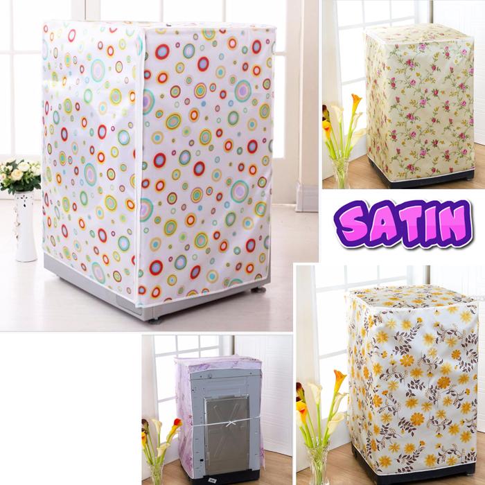 [HCM]Áo trùm máy giặt cửa trước vải Satin chống nước chống bụi