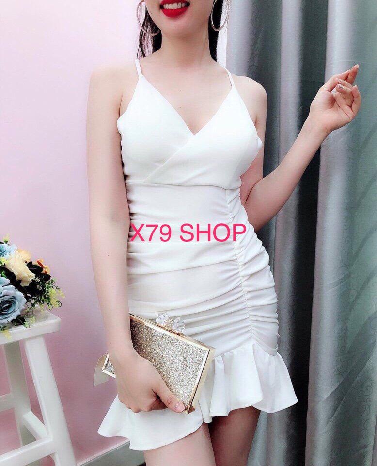 Đầm đi tiệc đuôi cá nhúng kiểu