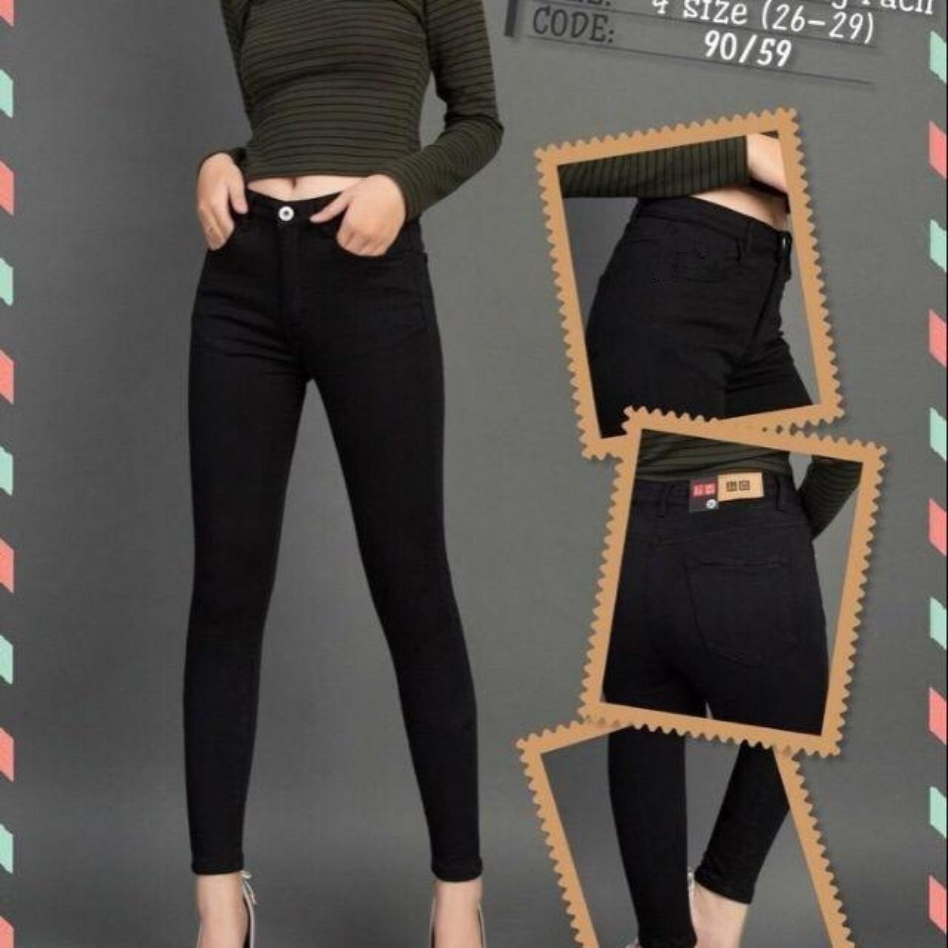 Quần Jean Nữ Chất Liệu Đẹp Hàng Chuẩn Hình LNN 59 (đen trơn) Có Size Đại 31-36