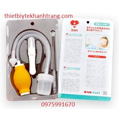 Dụng cụ hút mũi IFam Baby Nhật Bản trị nghẹt mũi sổ mũi cho trẻ
