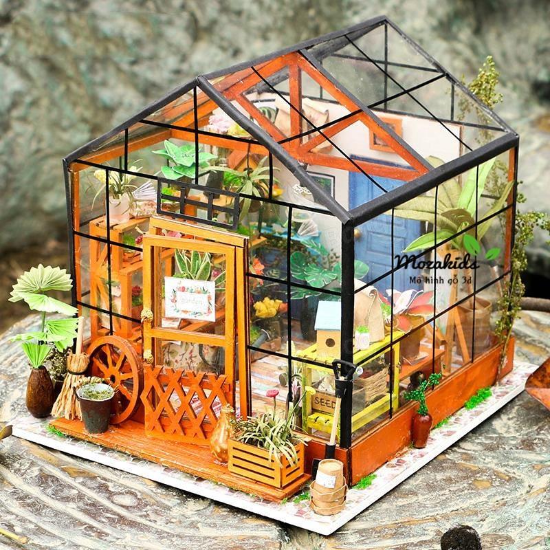 Mô hình nhà DIY dollhouse Flower garden 15x15x21