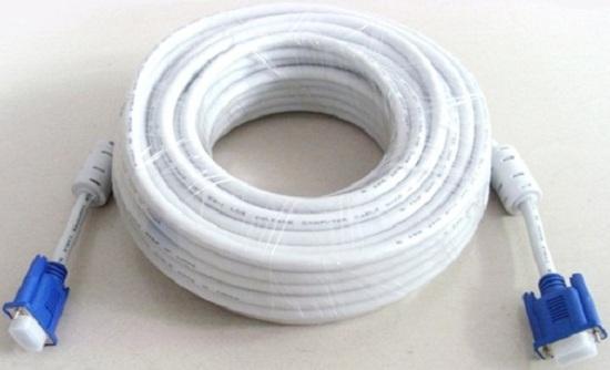 Cable VGA trắng chống nhiễu dài 10m