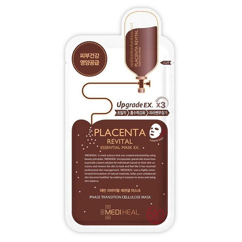 Mặt nạ nhau thai cừu tăng độ đàn hồi và chống lão hóa da Mediheal Placenta Revital Essential Mask Ex 25ml