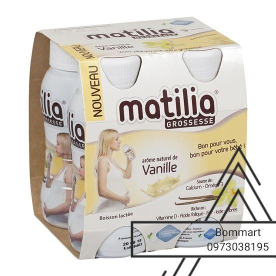 Sữa bầu pha sẵn  Matilia vị vanile (4×200ml)