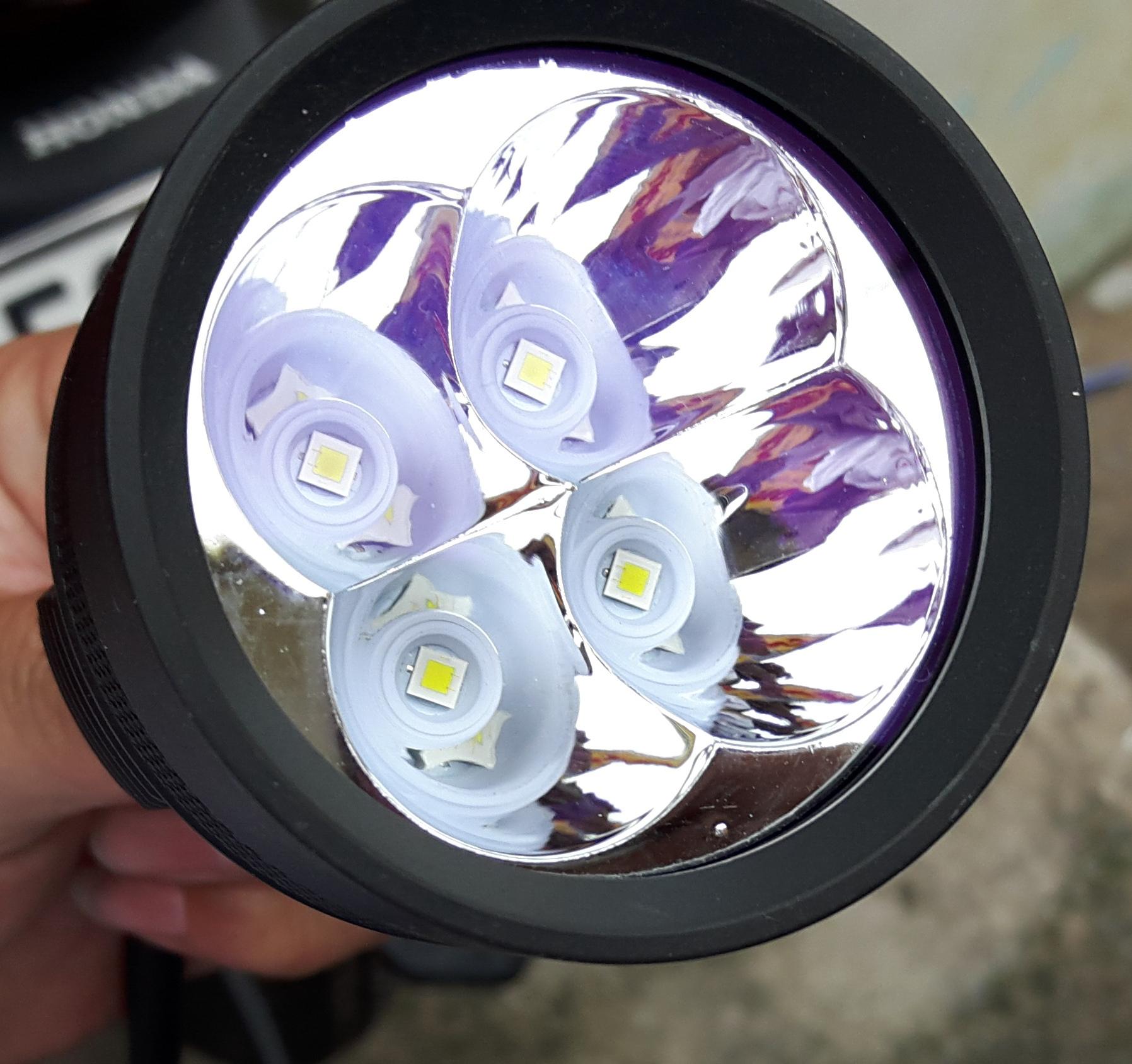 Đèn pha trợ sáng L4x - Chip Led CREE XPL V6 USA - Trắng 6000k  + Tặng công tắc ON OFF tròn và Pát chân gương