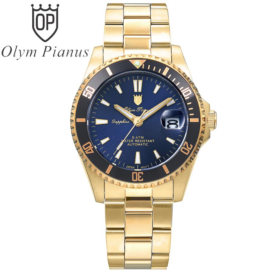 Đồng hồ nam mặt kính sapphire Olym Pianus OP89983AMK xanh
