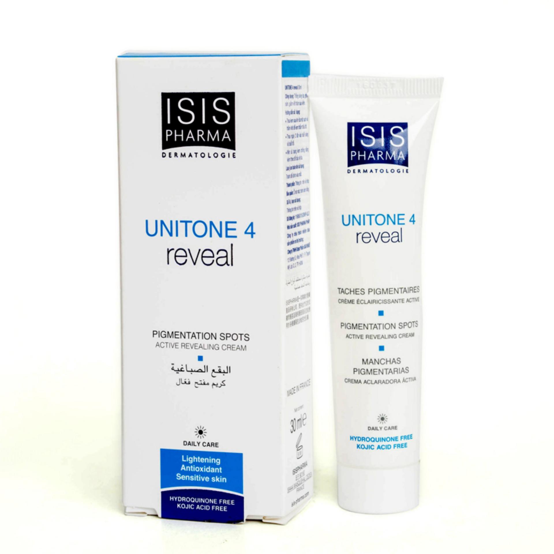 Kem dưỡng sáng da, mờ thâm nám - Unitone 4 Reveal 30ml - Isis Pharma