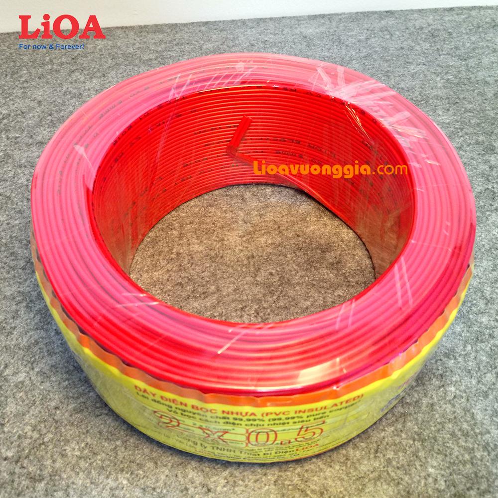 Dây súp đôi dân dụng lioa ruột đồng mềm nhiều sợi bọc nhựa pvc. cỡ ruột 0.5mm2 - cuộn 100m - vcmd-2x0.5r5