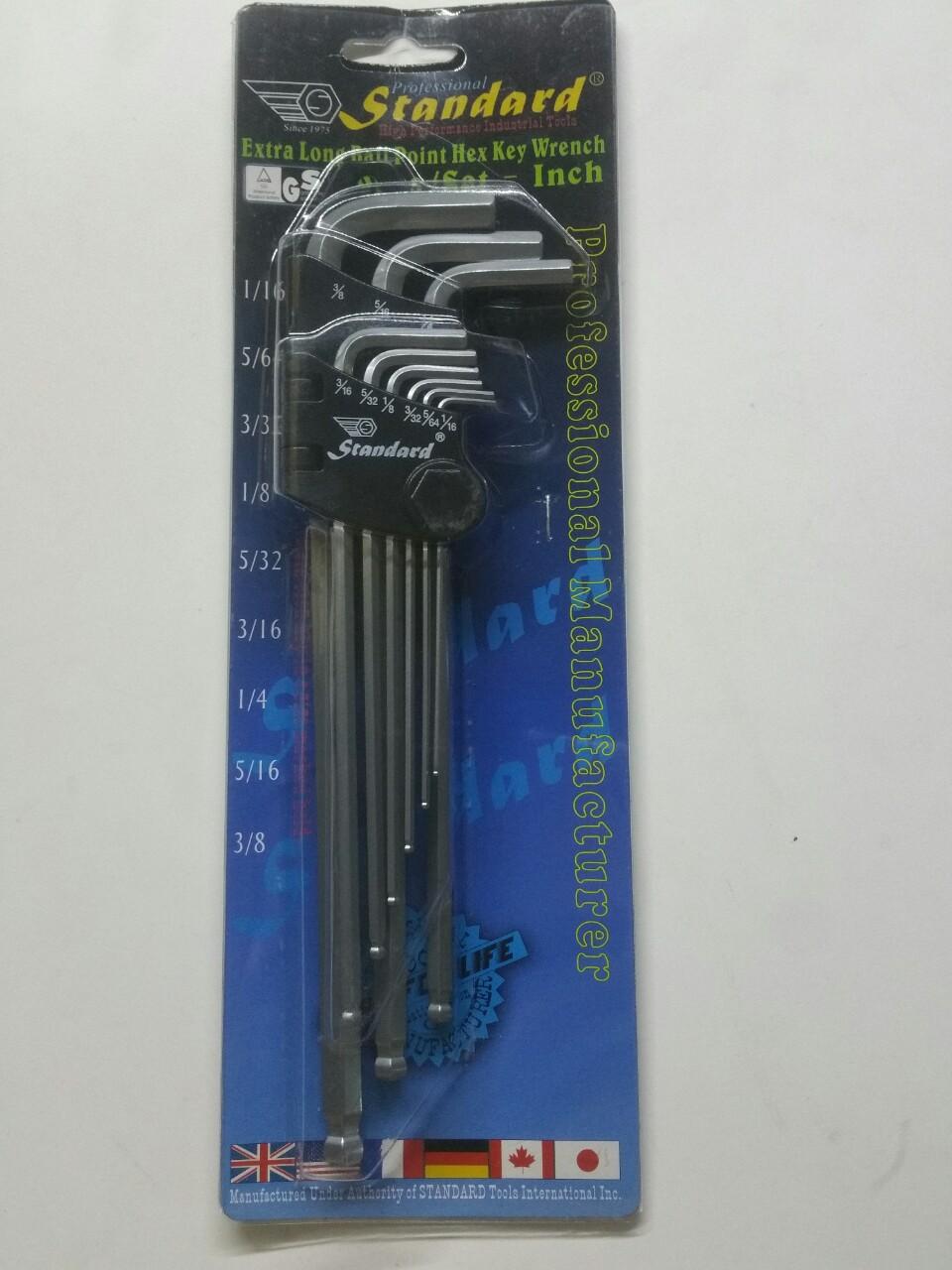 Bộ lục giác đầu bi STANDARD Hệ INCH