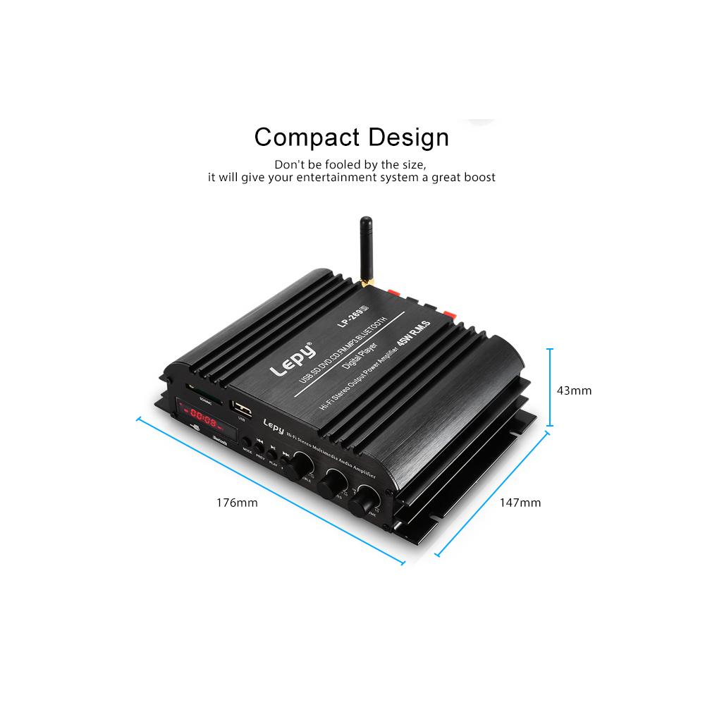 Bộ Ampli Mini kết nối Bluetooth Lepy 269S - Âm thanh Hi-fi cực đỉnh