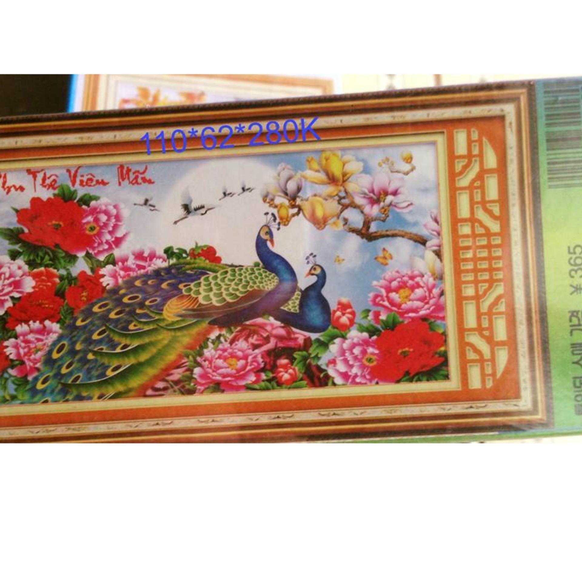 Tranh đính đá phu thê viên mãn h1017-kíchthước: 110x62cm