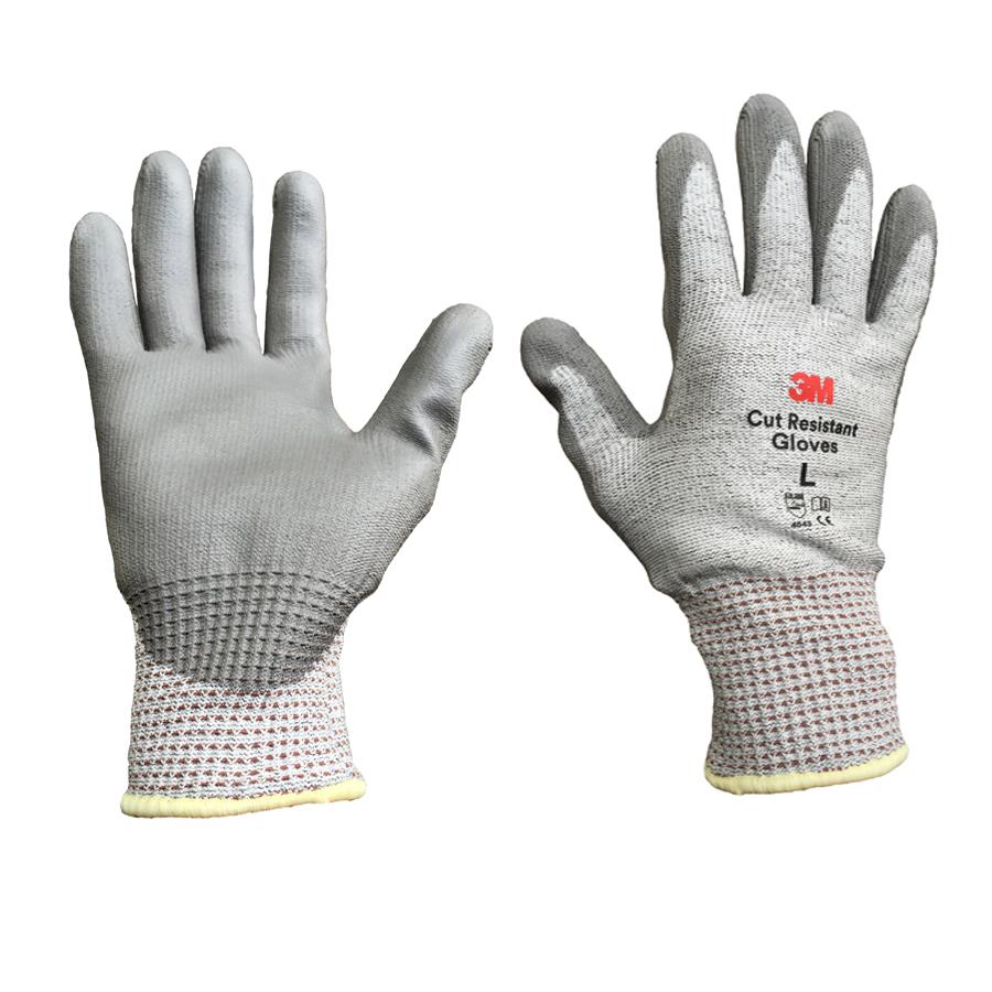 Găng tay chống cắt 3M cấp độ 3 size L màu xám trắng