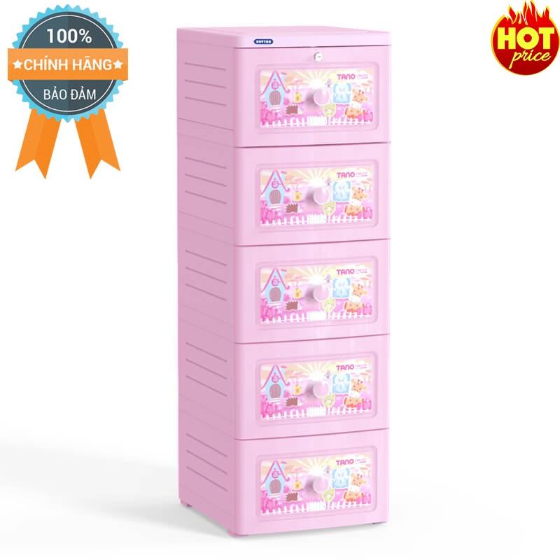 [HCM]Tủ nhựa Duy Tân TANO 5 tầng (Hồng)-NEW