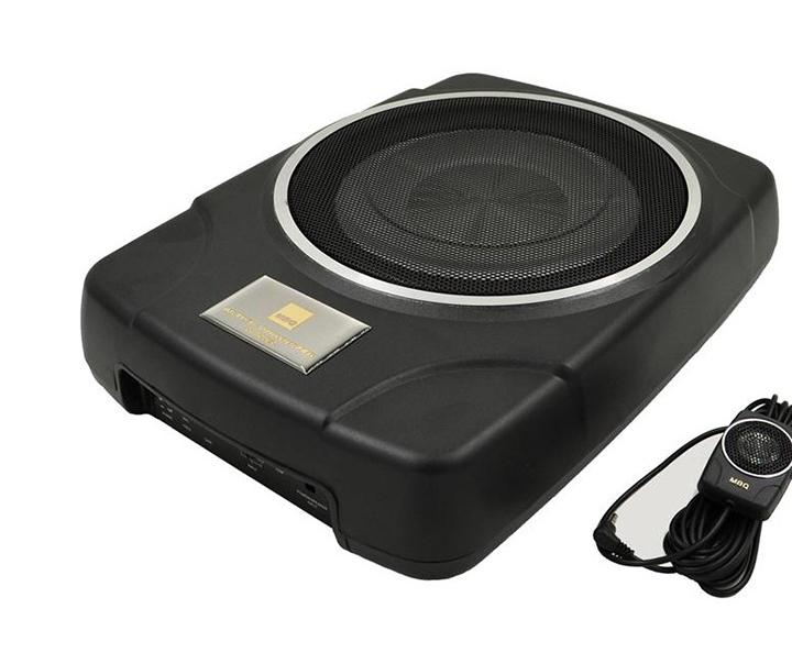 Loa sub gầm ghế, loa bass gầm ghế, loa siêu trầm MBQ AW- 10DR có kèm đủ dây nguồn và điều khiển âm lượng