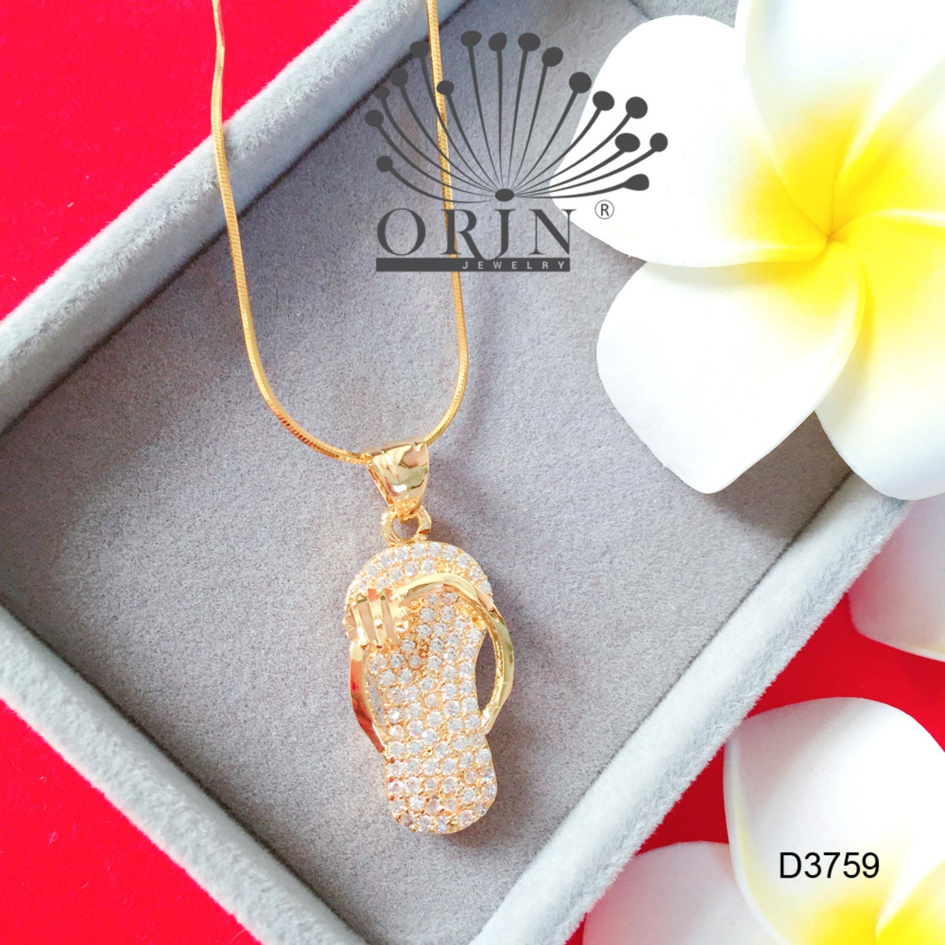 Dây chuyền chiếc dép đính đá dạng dây mì thiết kế cao cấp Orin D3759 thời thượng
