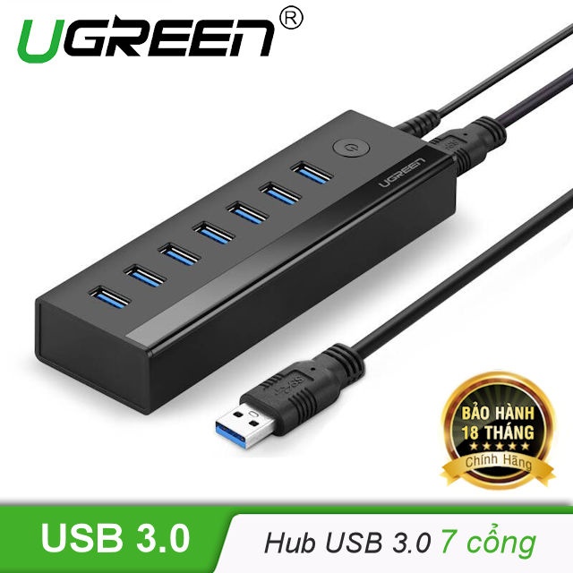 Bộ chia Hub USB 3.0 7 cổng UGREEN US219 Bộ chia Hub USB 3.0 7 cổng UGREEN US219