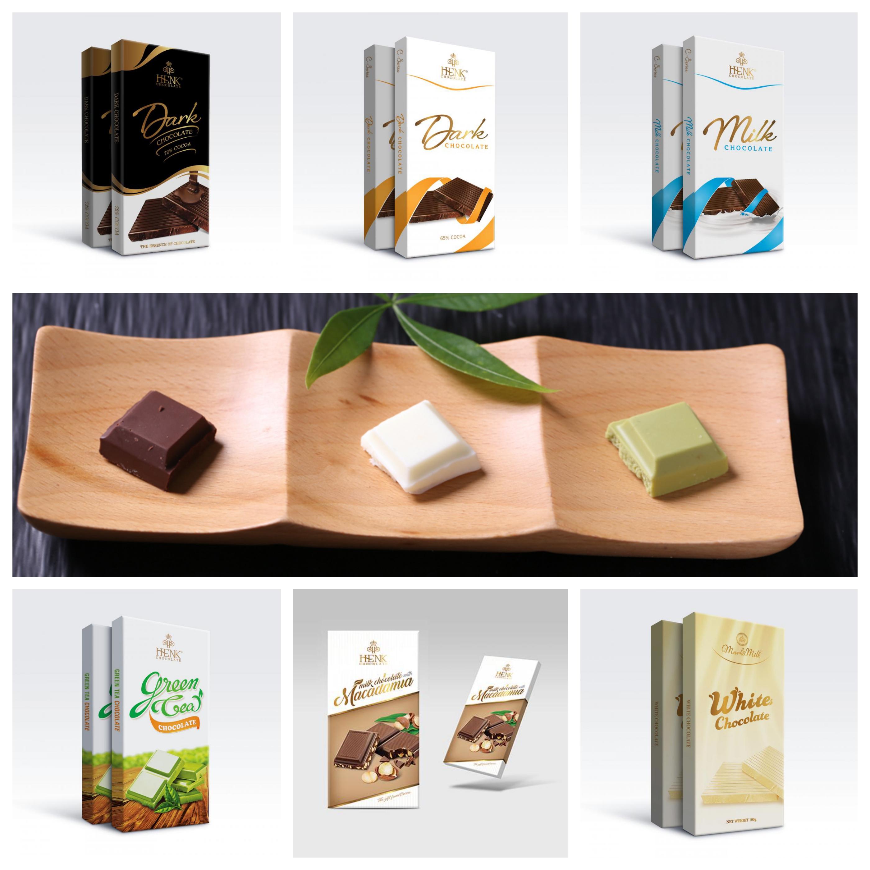 Combo 6 thanh 100g - Henk Chocolate