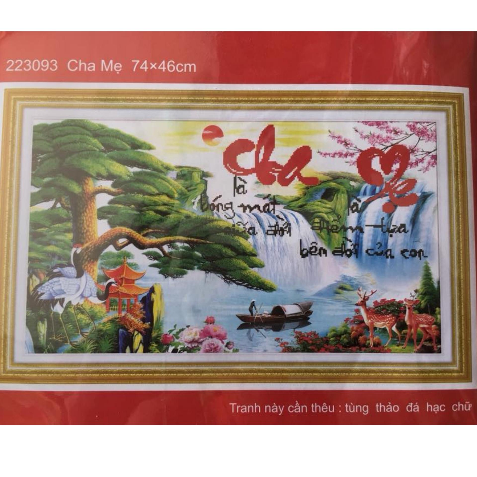 Tranh thêu chữ thập Cha mẹ DLH-223093-Ngọc Thịnh