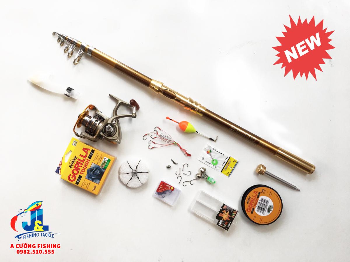 Bộ cần câu shimano vàng 3.0m siêu bạo lực + máy lc6000 tặng phụ kiện 12 món