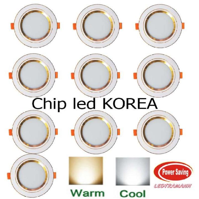 Combo 10 led âm trần HG 7W viền vàng 1 màu