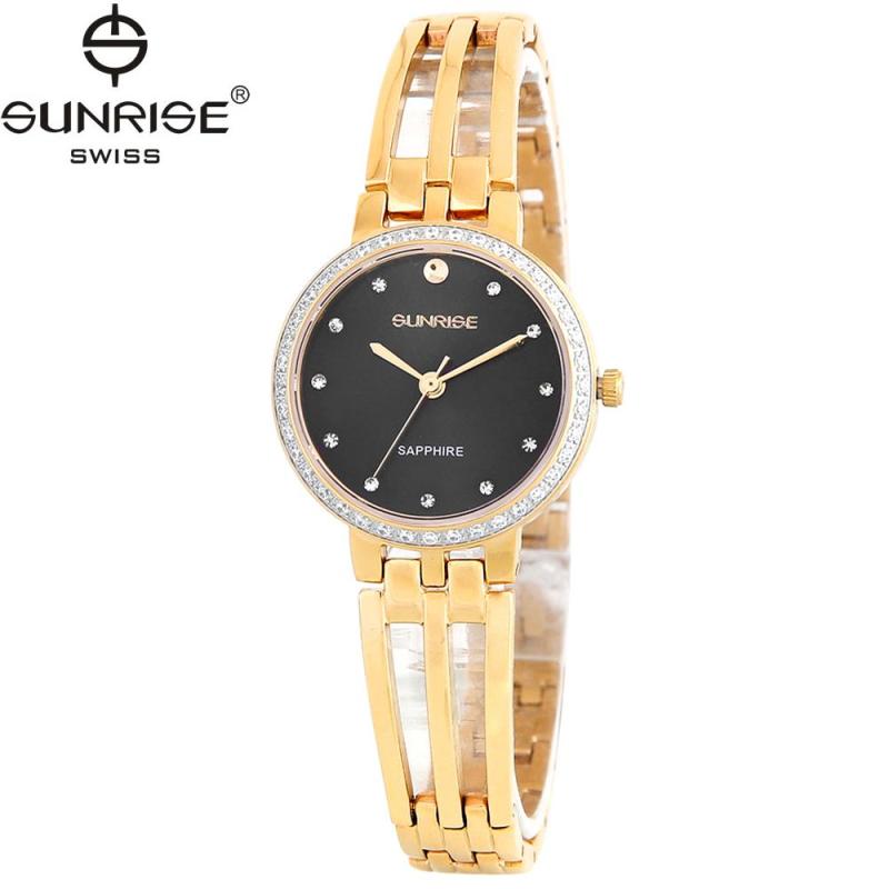 Đồng hồ nữ dây kim loại mặt kính sapphire chống xước Sunrise SL728DLK