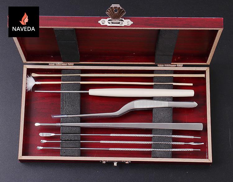 BỘ DỤNG CỤ LẤY RÁY TAI-HỘP GỖ