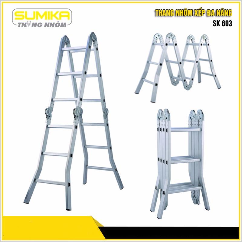 Thang nhôm xếp 4 đoạn Sumika SK 603