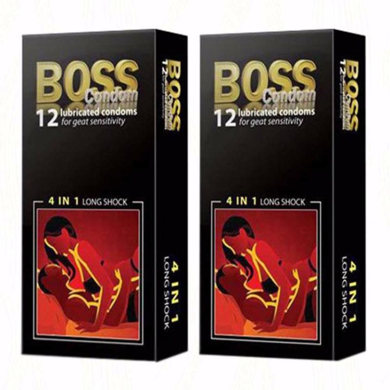 Combo 2 hộp bao cao su tổng hợp kéo dài thời gian quan hệ Boss 4 trong 1 24 bao cao cấp