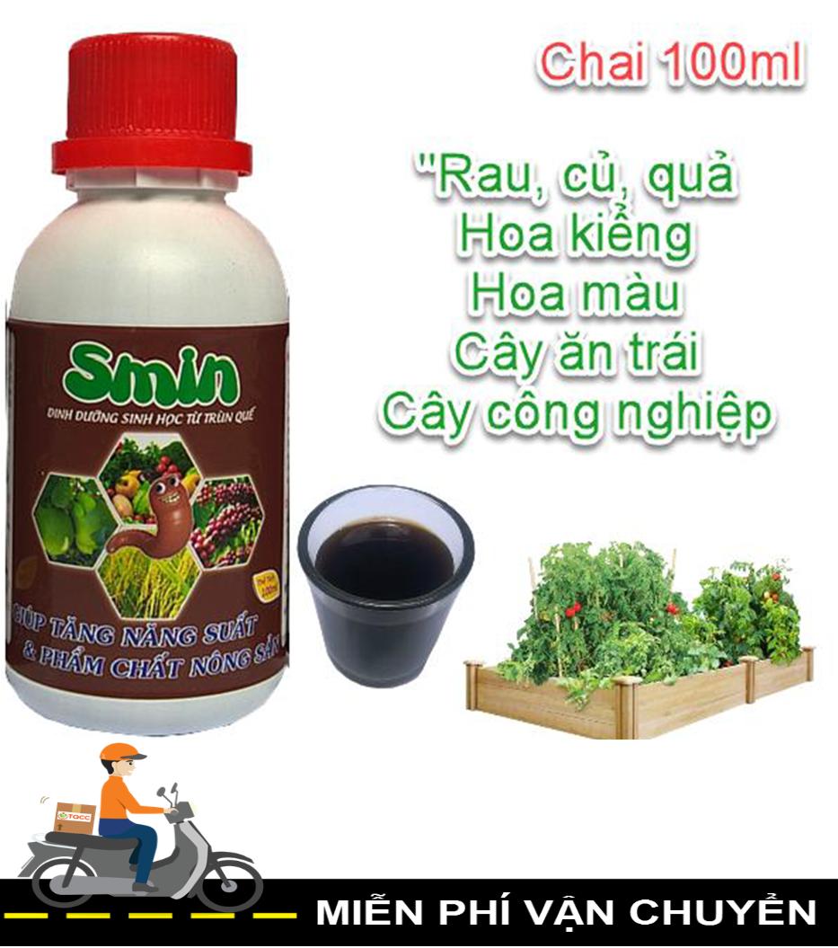 Chế phẩm sinh học Smin phun lá cho tất cả cây trồng chai 100ml