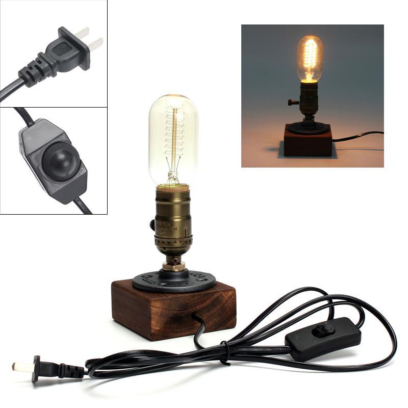 Đèn bàn phong cách Mỹ bóng đèn led Edison   BD08