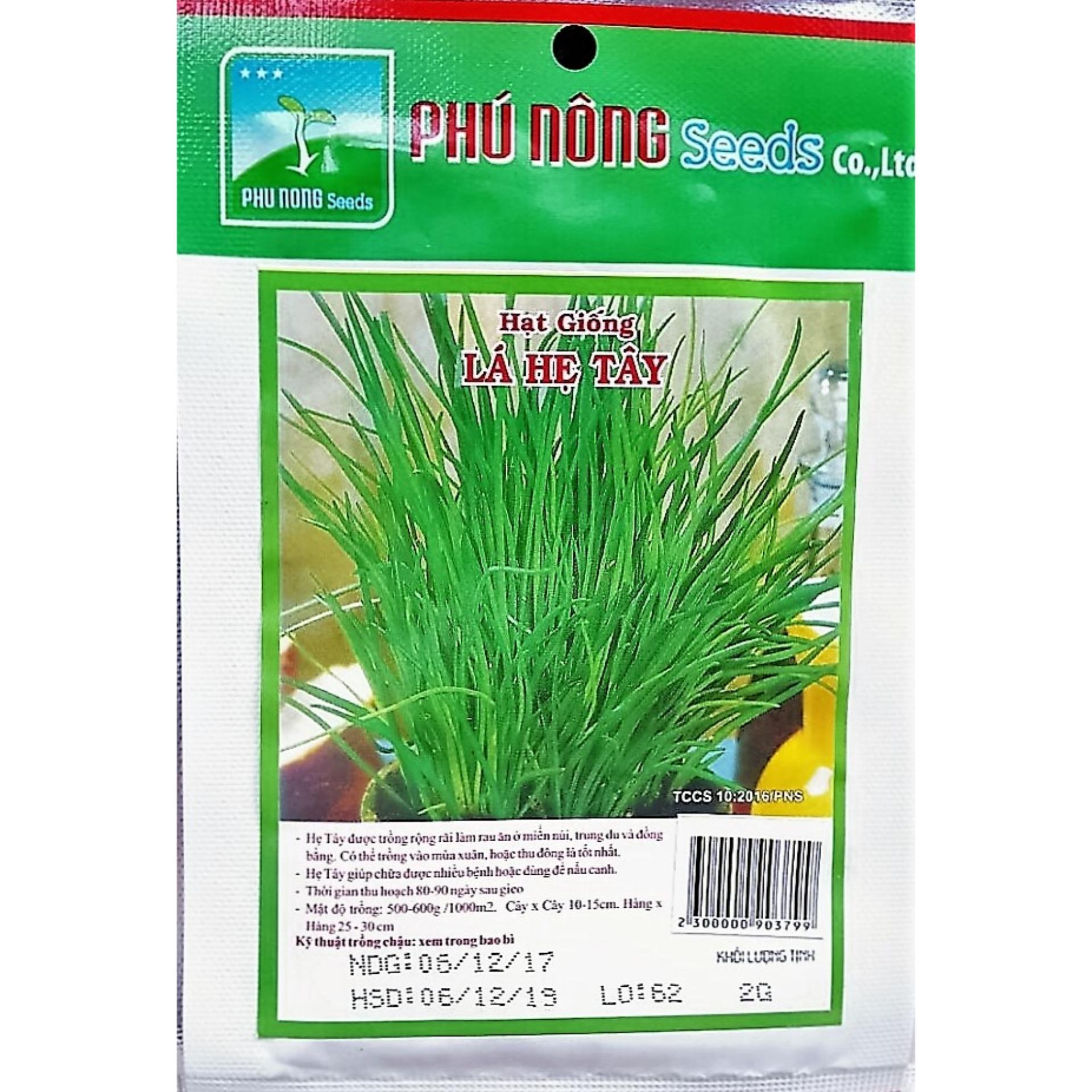 Hạt Giống Hẹ Tây (Chives) Phú Nông  - KLT 2g .