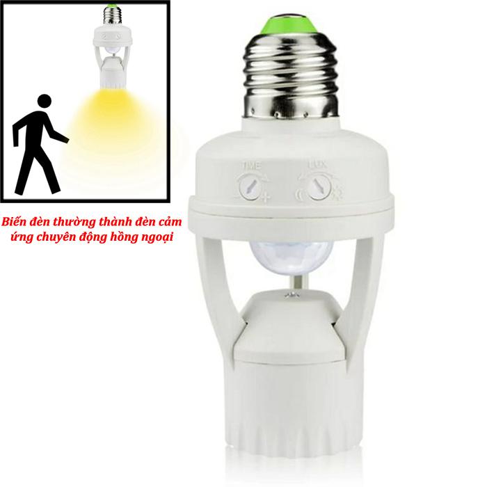 Đui đèn cảm ứng chuyển động hồng ngoại E27 V1