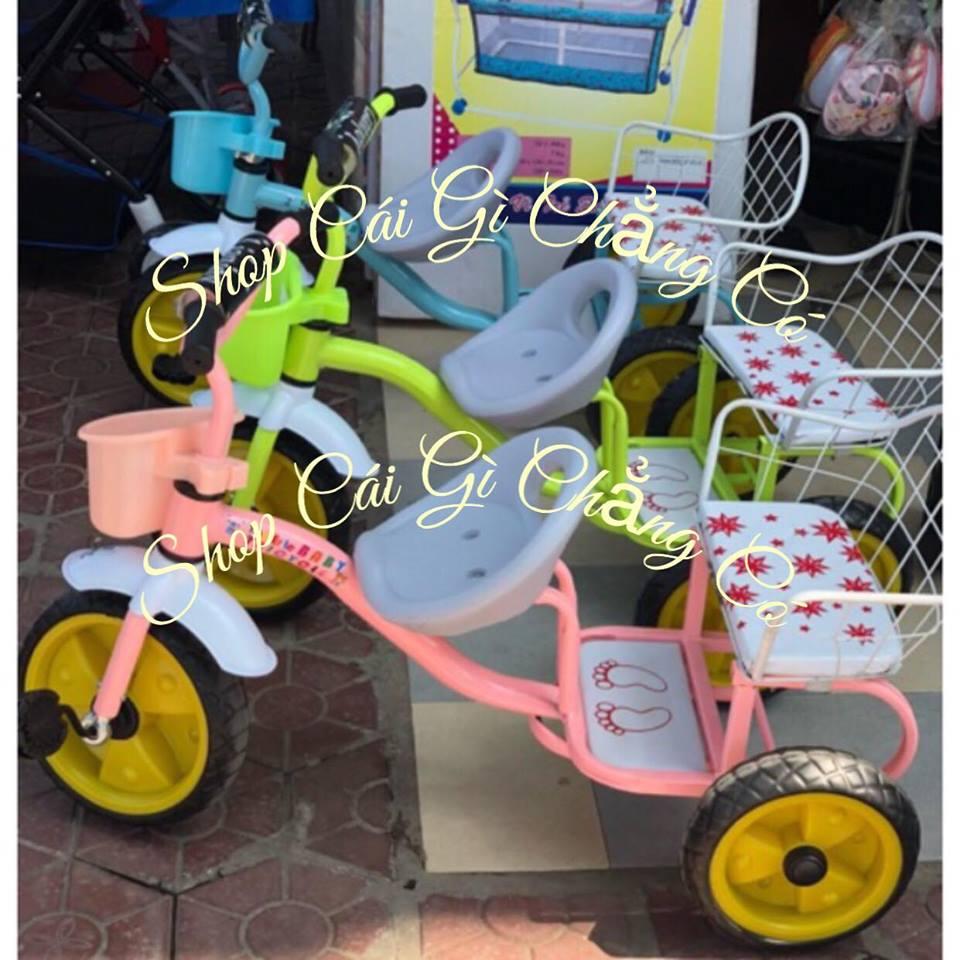 XE ĐẠP 3 BÁNH 2 CHỖ NGỒI CHO BÉ HÀNG VIỆT NAM