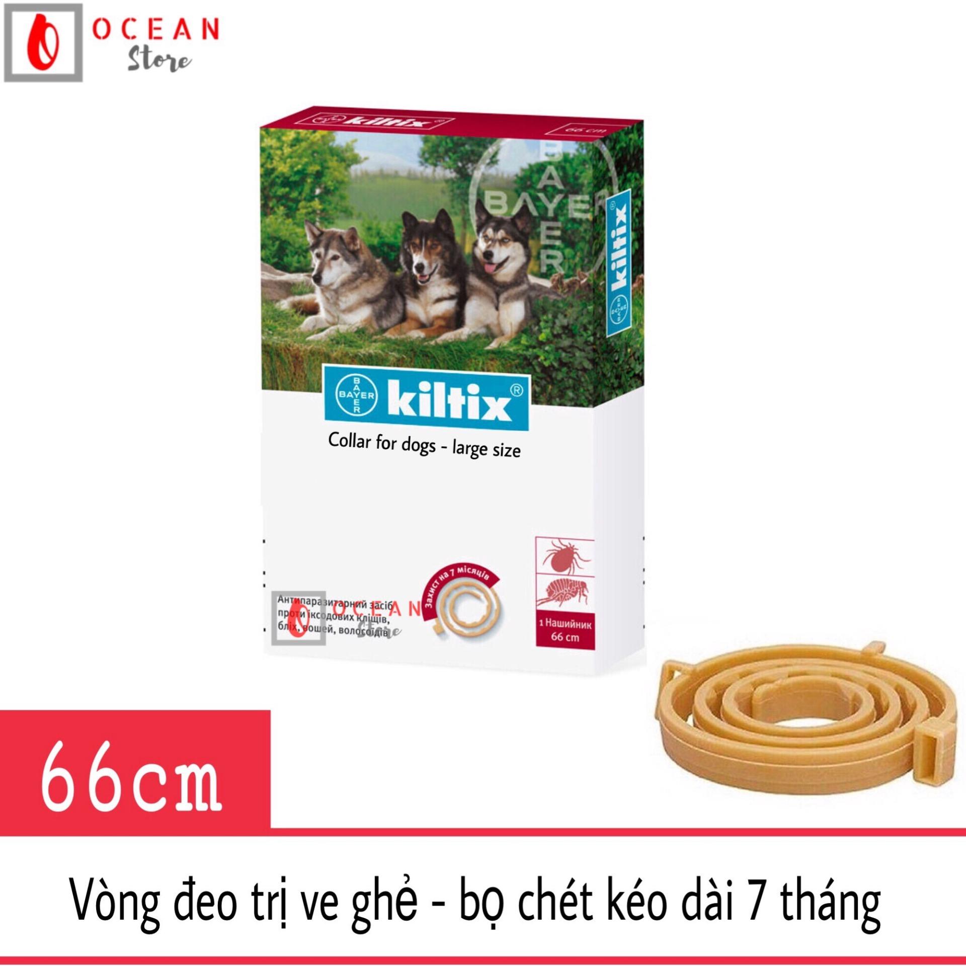 Vòng đeo trị ve ghẻ, bọ chét cho chó - Vòng đeo Bayer Kiltix cho chó trên 20kg