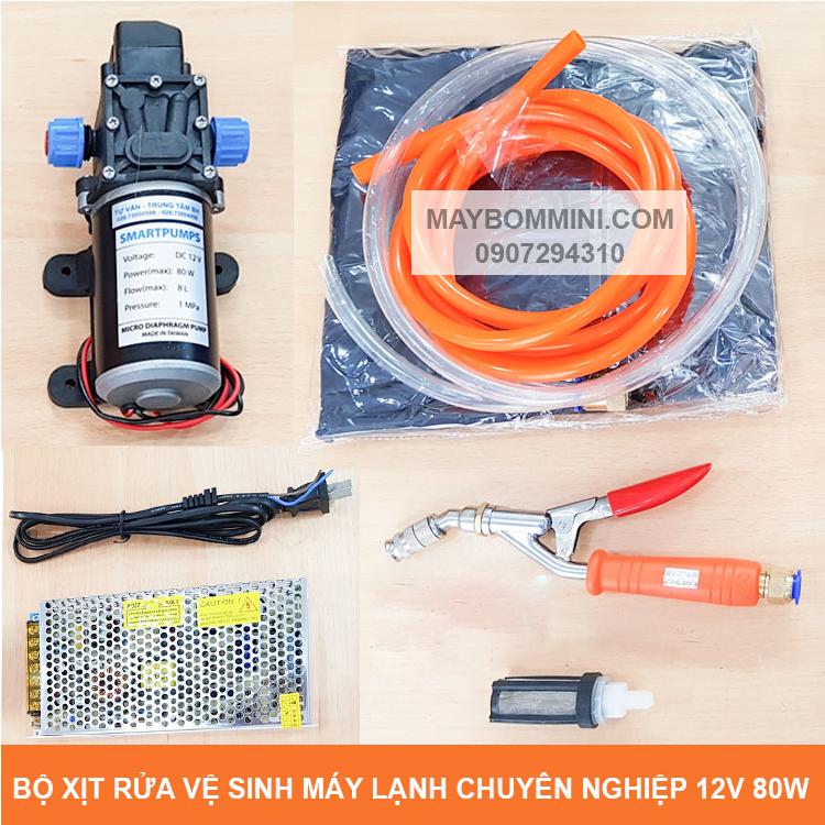 [HCM]Bộ Xịt Rửa Vệ Sinh Máy Lạnh Chuyên Nghiệp 12V 80W