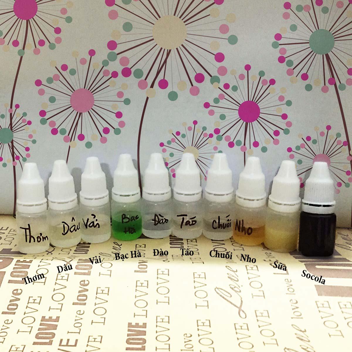 [HCM]Set hương liệu làm slime 10 mùi