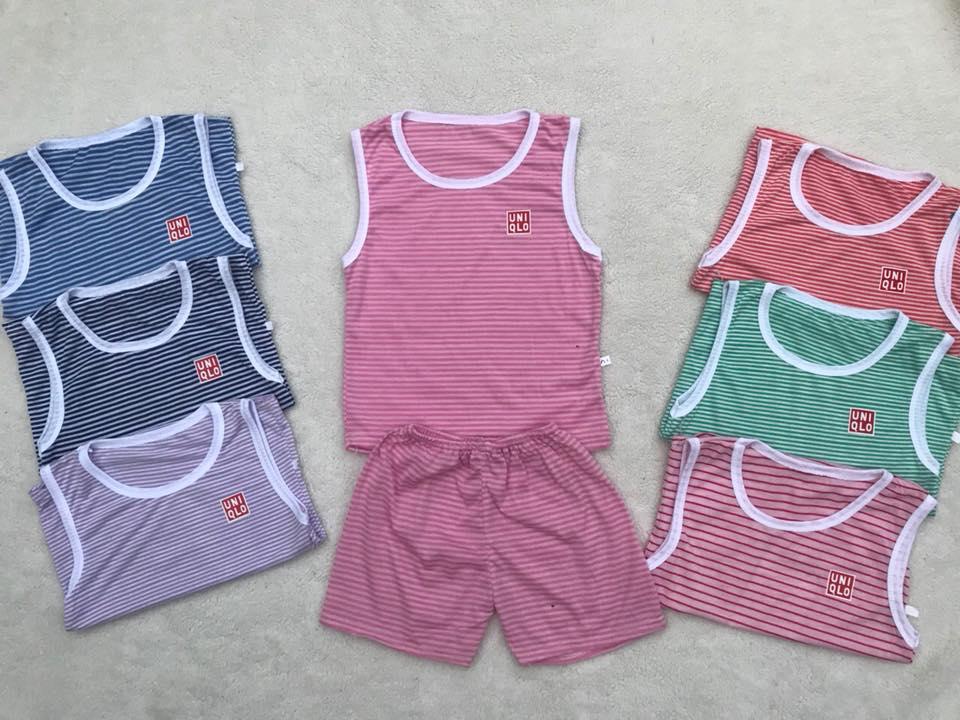 Combo 6 bộ quần áo ba lỗ bé trai mầu sắc bất kỳ
